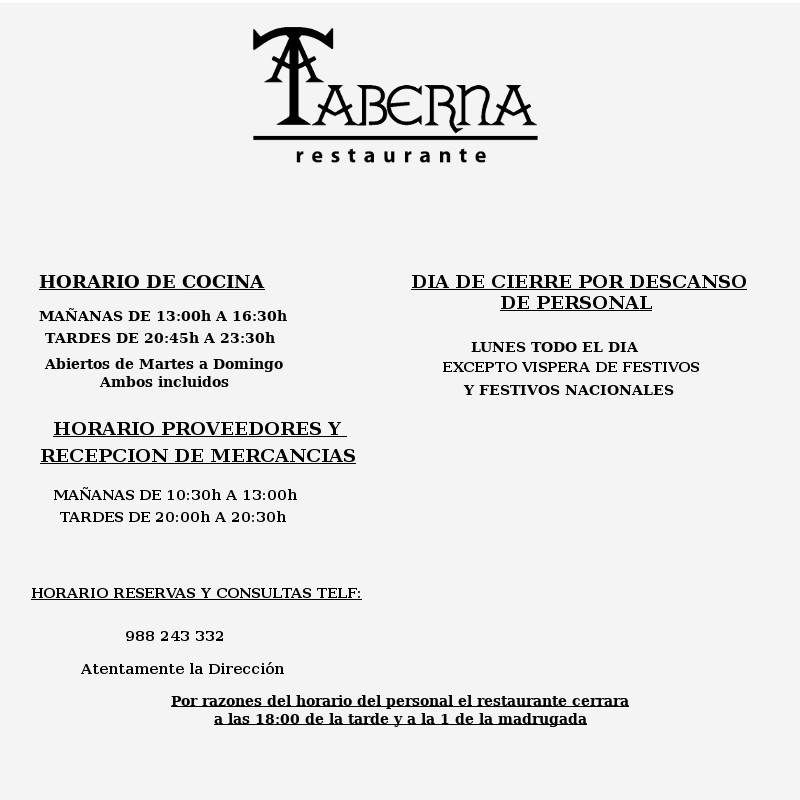 horario